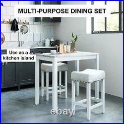 Nathan James Viktor 3 Piece Dining Set Heigh Kitchen Counter Pub or Breakfast