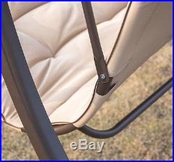 New Beige Outdoor Patio Swing Canopy Awning Hammock Chair Backyard Furniture
