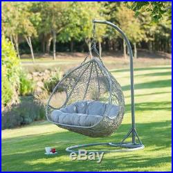 New Comfortable Siena Hanging Snuggle Egg Chair Style Seats up to 2 Garden use
