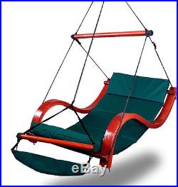 New Deluxe Hammock Air Chair Green Padded Hanging Chair Lounge Outdoor Patio
