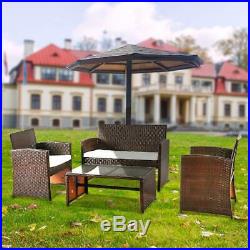 New Design 4PC PE Rattan Outdoor Patio Furniture Set Garden Lawn Sofa Wicker