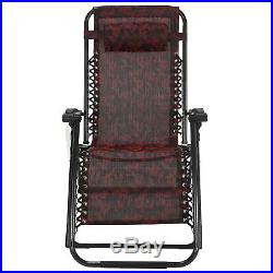 New HeavyDuty Extra Wide Zero Gravity Chair Folding Recliner Lounge Patio Holder