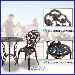 New Outdoor Bistro Set Patio Bistro Table Set 3 Piece Table and Chairs Garden