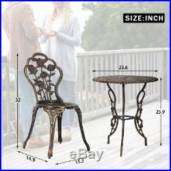 New Outdoor Bistro Set Patio Bistro Table Set 3 Piece Table and Chairs Garden