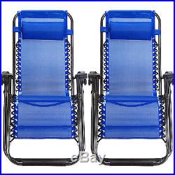 New Zero Gravity Chairs Case Of 2 Lounge Patio Chairs Navy Outdoor Beach Yard