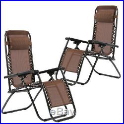 New Zero Gravity Chairs Case Of 2 Lounge Patio Chairs Outdoor Yard Beach O62