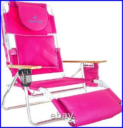 Ostrich Deluxe 3 in 1 Beach Chair with Face Opening Portable, Reclining Lounge