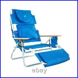 Ostrich Reclining Aluminum Beach Chair Blue