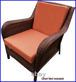 Outdoor 2 Pack Deep Seat Chair Patio Cushions Memory Foam 24X22X4 Waterproof