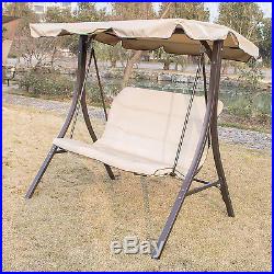 Outdoor 2 Person Canopy Swing Glider Hammock Patio Furniture Backyard Porch New