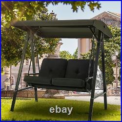 Outdoor 2-Person Patio Swing Chair Canopy Swing with Removable Cushion 4 COLOR