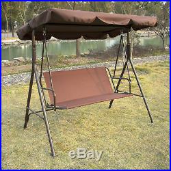 Outdoor 3 Person Canopy Swing Chair Patio Backyard Awning Yard Porch Furniture