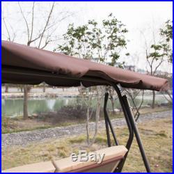 Outdoor 3 Person Canopy Swing Hammock Patio Furniture
