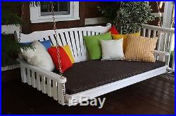 Outdoor 5 Foot Fanback Porch Swing Bed 8 Paint Options 5 Ft Oversized Swing