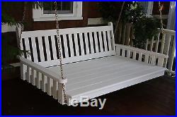 Outdoor 5 Foot Traditional English Swing Bed 8 Paint Options Oversized Swing