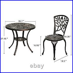 Outdoor 5-Piece Patio Dining Set All-weather Cast Aluminum Dining Chairs & Table