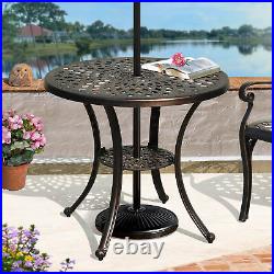 Outdoor 5-Piece Patio Dining Set All-weather Cast Aluminum Dining Chairs & Table