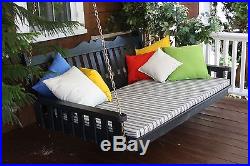 Outdoor 5' Royal English Garden Porch Swing Bed 8 Paint Colors Oversized Swing