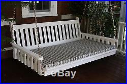 Outdoor 6' Traditional English Porch Swing Bed 8 Paint Options Oversized Swing