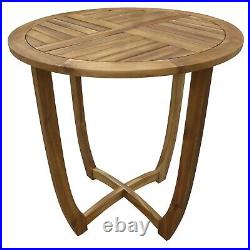 Outdoor Acacia Wood Circular Bistro Table, Teak