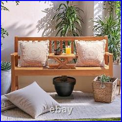 Outdoor Bench, 2-Person Garden Bench, Patio Wood Bench Outdoor Loveseat