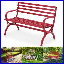 Outdoor Bench Patio Chair Metal Garden Furniture Deck Backyard Park Porch Seat