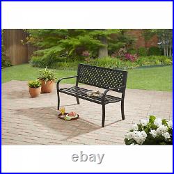 Outdoor Bench Seat Garden Park Porch Patio Chair Metal Furniture Yard Backyard