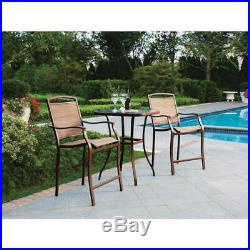 Outdoor Bistro Set Bar Height Patio Chairs And Table Backyard Deck Furniture