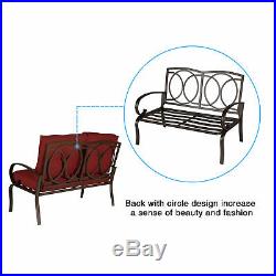 Outdoor Bistro Set Garden Patio Furniture Cafe Table Loveseat Chair Wrought Iron