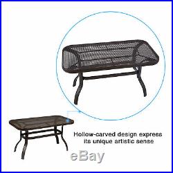 Outdoor Bistro Set Garden Patio Furniture Cafe Table Loveseat Chair Wrought Iron
