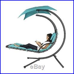 Outdoor Canopy Chaise Lounger Chair Stand Swing Hanging Hammock Porch