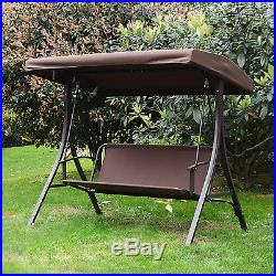 Outdoor Canopy Swing Chair Patio 3 Person Hammock Seat Bench Porch Furniture New