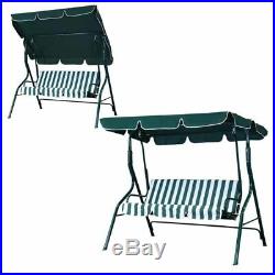 Outdoor Canopy Swing Patio Chair Lounge 3-Person Seats Hammock Porch Steel Bench