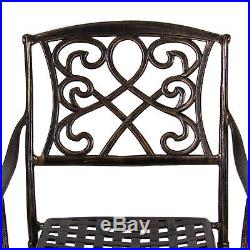 Outdoor Cast Aluminum Swivel Bar stool Patio Furniture Antique Copper Design