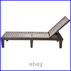 Outdoor Chaise Lounge Chair Adjustable Patio Reclining Bench Loungers Set ofUS