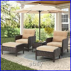 Outdoor Furniture Set 5 Pieces Patio Sectional Sofa Conversation Set With Cushions