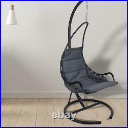 Outdoor Garden Hanging Swing Chair Sun Lounger Grey Hammock Seat Patio