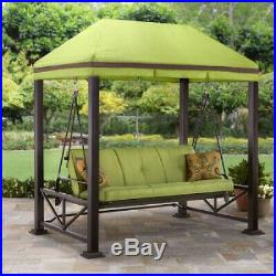 Outdoor Gazebo Front Porch Swing Lawn Yard Patio Deck 3-Person Bench Canopy Best