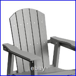 Outdoor Height Chair Set 2 PCS Gray Bar Stool Waterproof Pool Lifeguard Chair