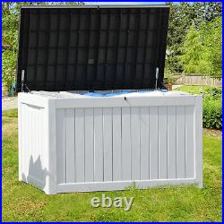 Outdoor Large Resin Deck Box Storage for Cushion Patio Storage Furniture Lockabl