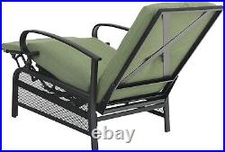 Outdoor Lounge Chair Adjustable Recliner Chair Patio Single Sofa Chair withCustion