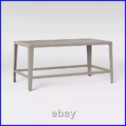 Outdoor Patio Coffee and Dining Rectangular Table Gray Foxborough Threshold