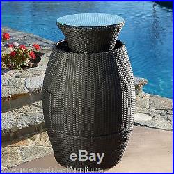 Outdoor Patio Furniture 3pc Stacking Wicker Seating Chat Set