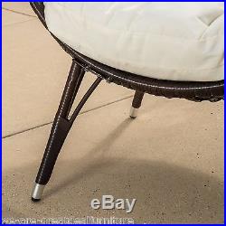 Outdoor Patio Furniture Multibrown Wicker Lounge Teardrop Chair with Cushion