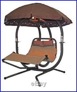 Outdoor Patio Lounge Swing For Two With Heater Similar To The Sunset Swing
