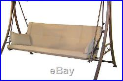 Outdoor Patio Porch Swing Chair Seat Futon Bed Hammock Canopy Cushion Furniture