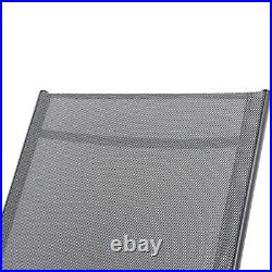 Outdoor Patio Swimming Pool Lounge Gray Color with Pillow