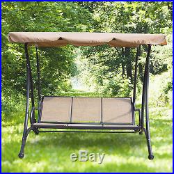 Outdoor Patio Swing Canopy 3 person Chair Backyard Awning Beach Furniture