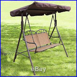 Outdoor Patio Swing Canopy Chair Awning Yard Furniture 2 Person Bench Seat