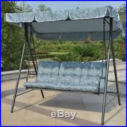 Outdoor Patio Swing Porch Furniture Yard Steel Frame 3 Seats Canopy Garden Deck